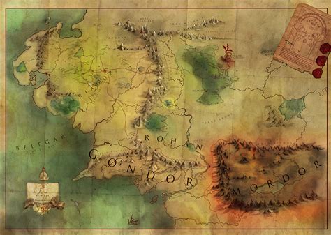 Lord of the rings map (2) | Images :: Behance