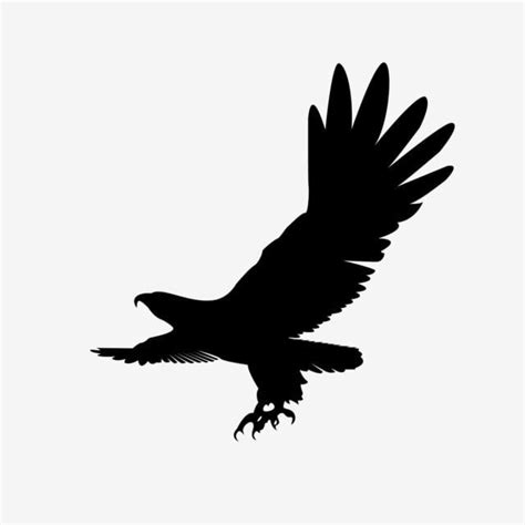 Soaring Eagle Silhouette PNG Transparent, Soaring Eagle Black Silhouette, Vector Illustration ...