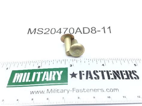 MS20470AD8-11 Rivet - length 3/4 - Military Fasteners