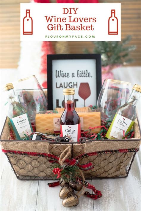 DIY Wine Gift Basket Ideas via @FlourOnMyFace | Diy wine gift baskets, Wine gifts diy, Wine gift ...