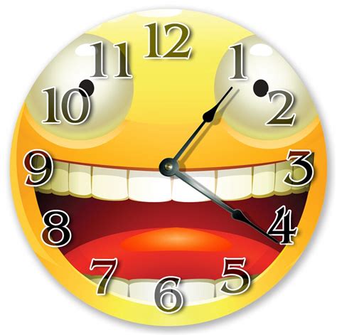 10.5 SMILING EMOJI With OPEN Mouth Clock Large - Etsy