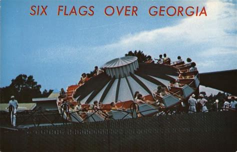 Six Flags over Georgia - Satellite Ride Atlanta, GA Postcard