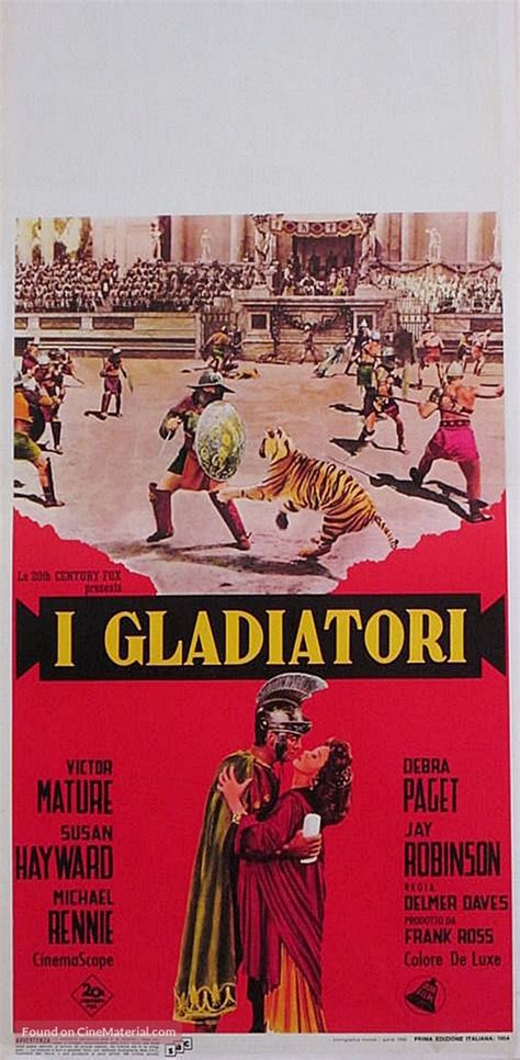 Demetrius and the Gladiators (1954) Italian movie poster