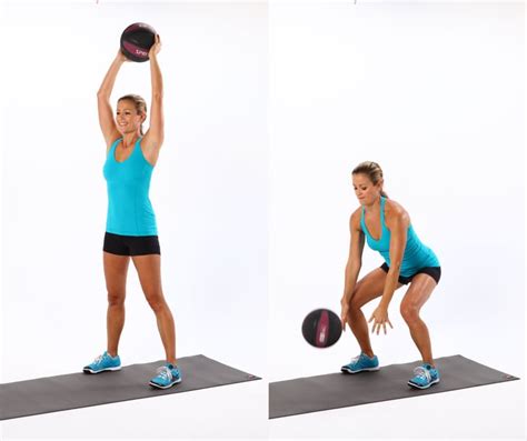 Medicine Ball Slams | Back Fat Exercises For Women | POPSUGAR Fitness ...