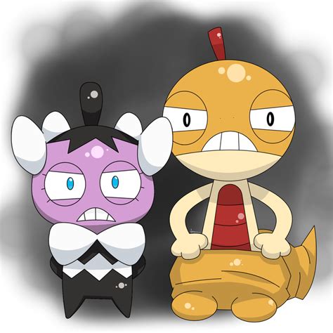 Scraggy and Gothita by hoyeechun on DeviantArt