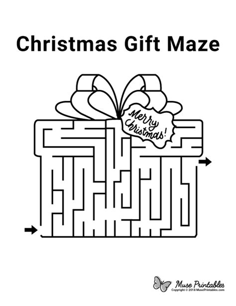 Free Printable Christmas Gift Maze