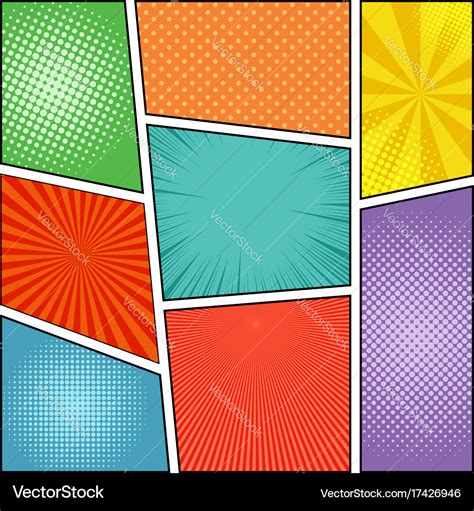 Comic book page background Royalty Free Vector Image