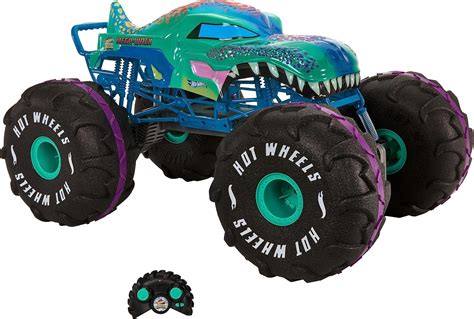 Hot Wheels RC Monster Trucks 1:6 Scale Mega-Wrex, Large Remote-Control ...