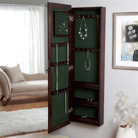 Wall-Mounted Wooden Jewelry Armoire - Jewelry Armoires at Jewelry ...