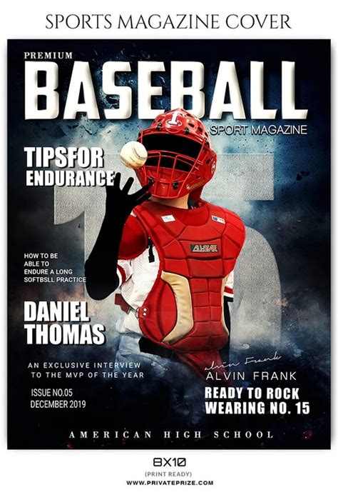 Baseball - Sports Photography Templates - Magazine Cover | Sports magazine, Sports magazine ...