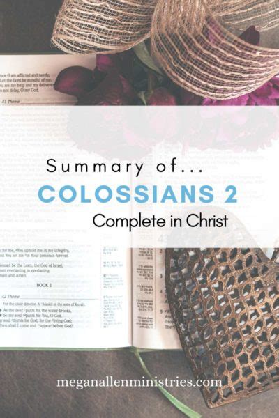 Colossians Chapter 2 Summary - Rooted In Christ - Megan Allen Ministries