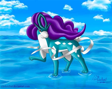 Suicune on Water (Revised Version) | Pokémon Amino