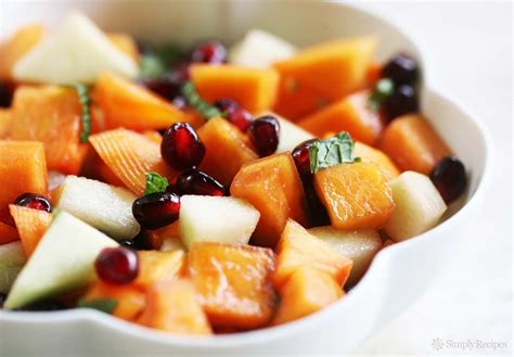 Persimmon Pomegranate Fruit Salad Recipe | SimplyRecipes.com