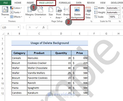 How to Remove a Watermark in Excel - 3 Methods - ExcelDemy