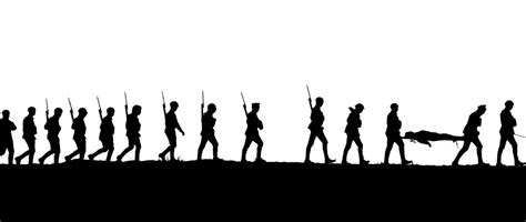 soldiers marching silhouette png - Clip Art Library