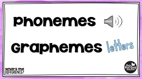 The Difference between Phonemes and Graphemes - This Reading Mama