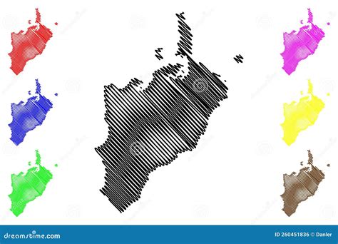 Little Nicobar Island Republic of India, Nicobar Archipelago, Indian Ocean Map Vector ...