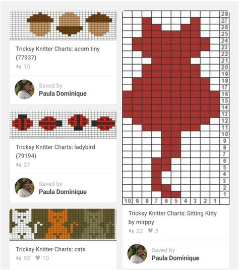 Cat, ladybug,acorn fair isle pattern | Fair isle knitting patterns ...