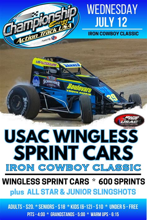 USAC SPRINT CARS RETURN FOR THE IRON COWBOY CLASSIC | Action Track USA