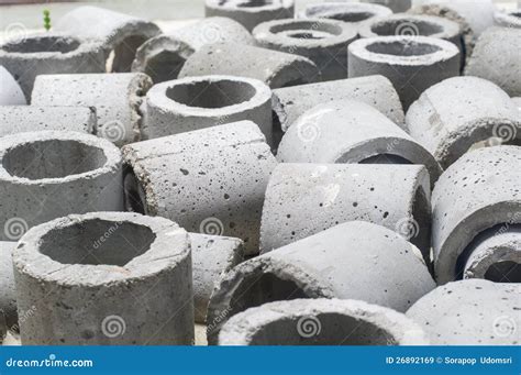 Concrete Drainage Pipe stock image. Image of plumbing - 26892169