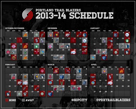 2013-2014 Trail Blazers Schedule | SportsTwo