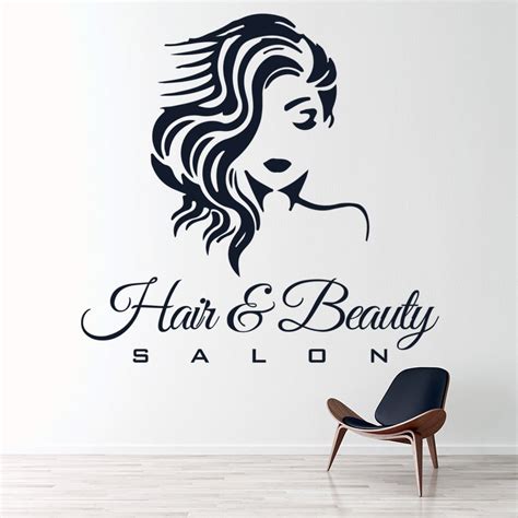 Hair & Beauty Salon Logo Wall Sticker