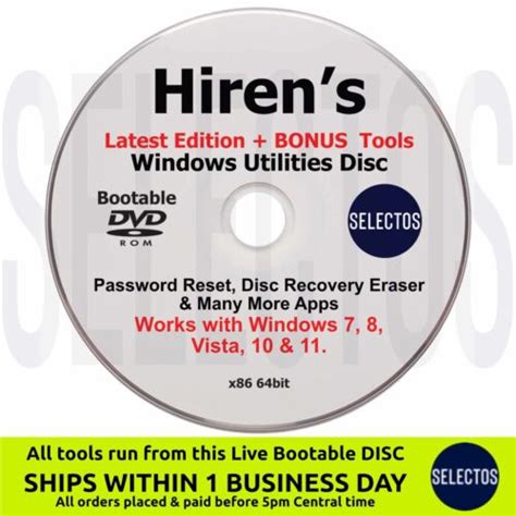 Hiren's Boot CD PC Utilities Disc Password Reset Disk Recovery +Apps List &More | eBay