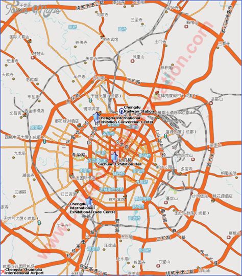 Chengdu Map - ToursMaps.com