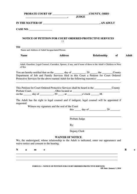 Marion County Ohio Probate Court Forms - CountyForms.com