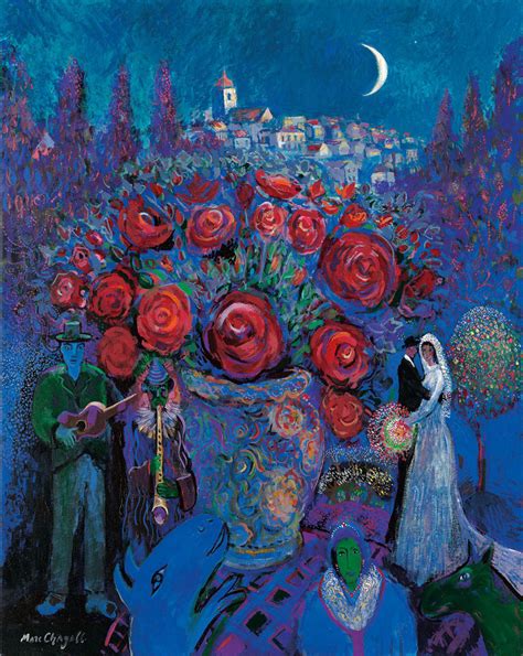 Wedding Flowers in the style of Marc Chagall | John Myatt | Castle Fine Art