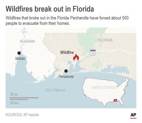 Map Of Florida Panhandle Fires | Maps Of Florida