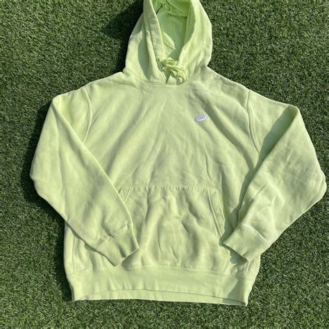 Glow green Nike hoodie - Depop