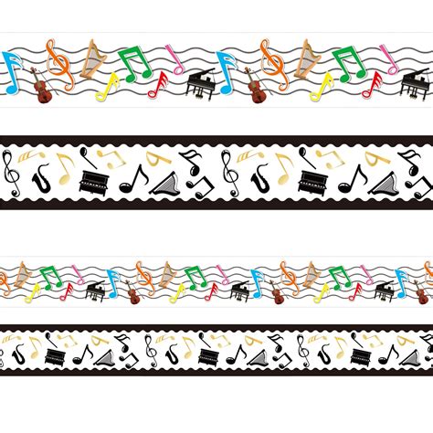 Buy 69ft Musical Notes Bulletin Board Borders Music Bulletin Board Decorations Music Room ...