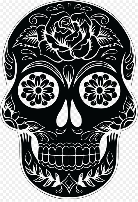 Calavera Skull Day of the Dead Drawing Clip art - sugar png download ...