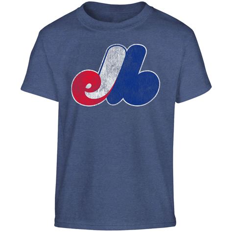 Montreal Expos YOUTH Distressed Logo T-Shirt - Royal | SportBuff