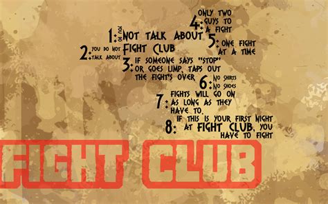 the 8 rules of fight club - Fight Club Wallpaper (34620453) - Fanpop