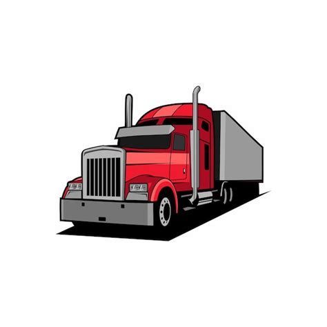 Premium Vector | Semi truck vector