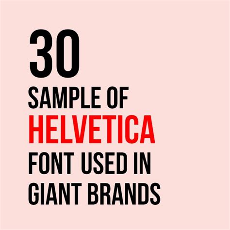 30 Sample of Helvetica Font for Branding Design