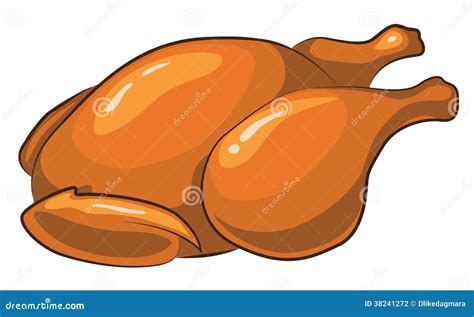 Roast Chicken stock illustration. Illustration of cartoon - 38241272