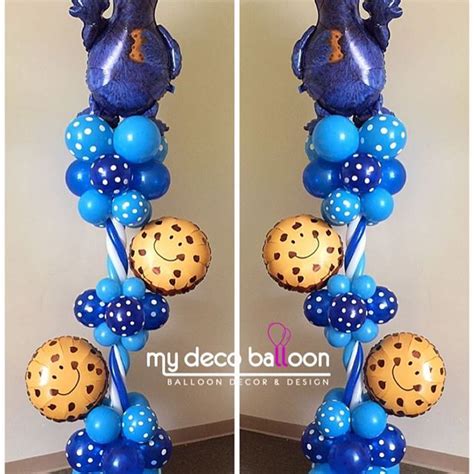 Cookie Monster Balloon Columns #mydecoballoon #balloonsnj #balloonsnyc ...