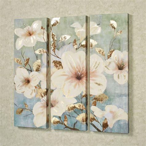 Bursting Beauties Floral Triptych Canvas Art Set