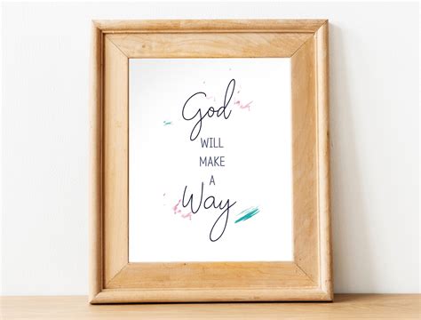 God Will Make A Way, Bible Verse Printable Wall Art, Bible Verse New Home, Typography Wall Art ...