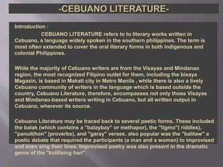 Cebuano Literature Group4 12-Modeller | PPT