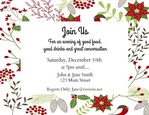 Make Your Own Holiday Invitations - Free Printables