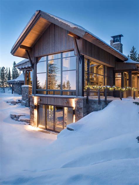 Breathtaking mountain modern home deep in the Montana forest | Mountain home exterior, Modern ...