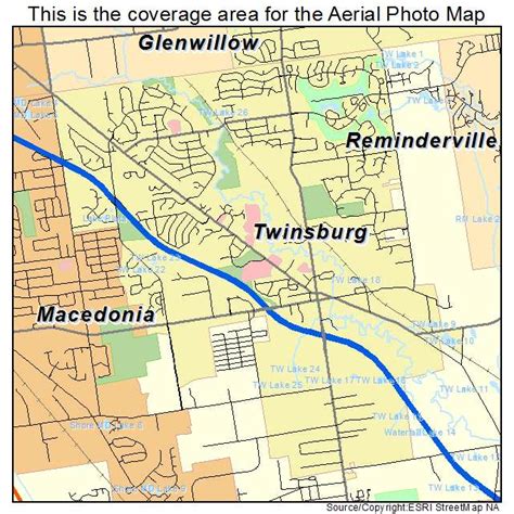 Aerial Photography Map of Twinsburg, OH Ohio