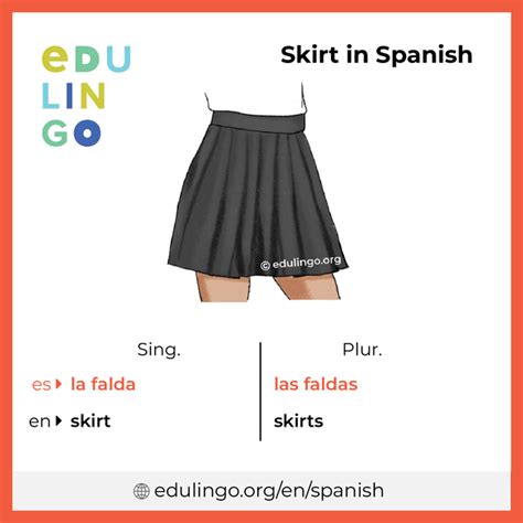 Skirt in Spanish • Writing and pronunciation (with pictures)