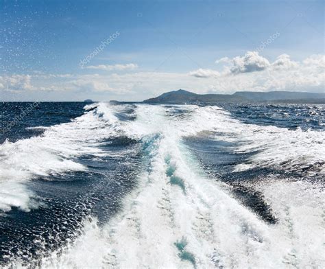 Boat wake on the water — Stock Photo © maxoidos #9616812