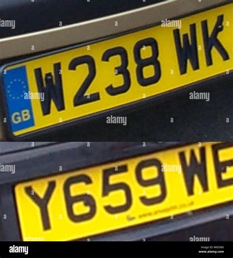 British car number plates Stock Photo - Alamy