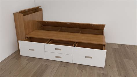 Custom storage bed, Furniture & Home Living, Furniture, Bed Frames ...